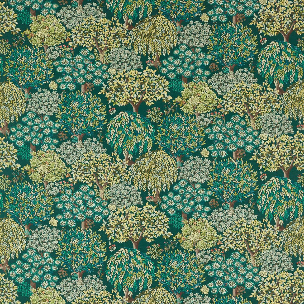 F1562/02 Tatton Country Escape Forest Fabric by Clarke and Clarke