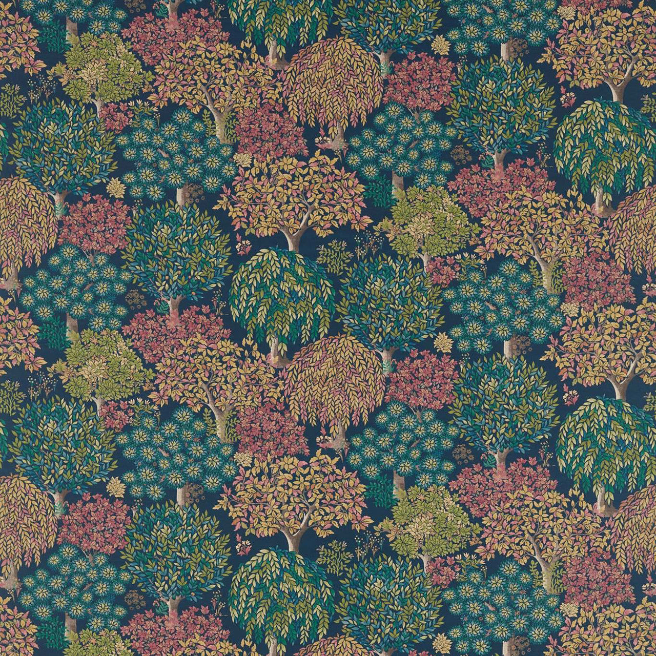 F1562/03 Tatton Country Escape Midnight Fabric by Clarke and Clarke