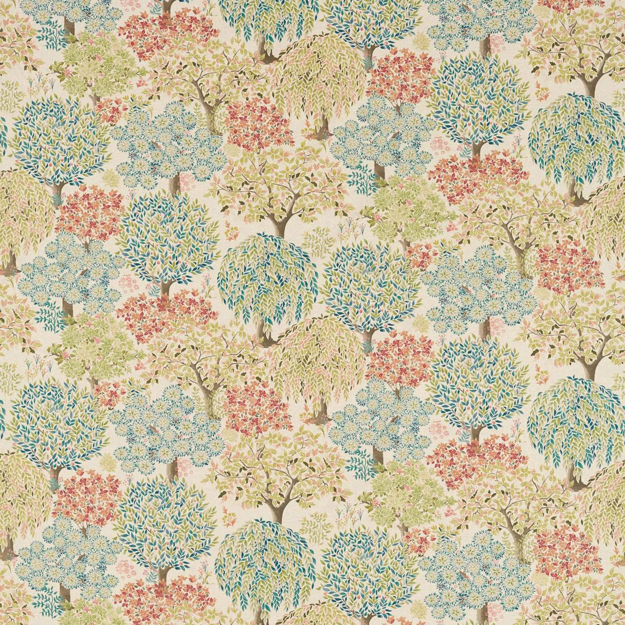 F1562/05 Tatton Country Escape Spice/Linen Fabric by Clarke and Clarke