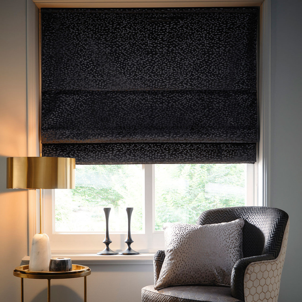 F1564/01 Astral Illusion Espresso Fabric by Clarke and Clarke