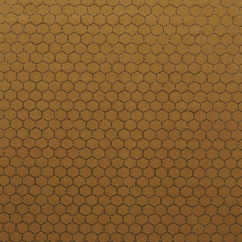 F1565/02 Hexa Illusion Gold Fabric by Clarke and Clarke