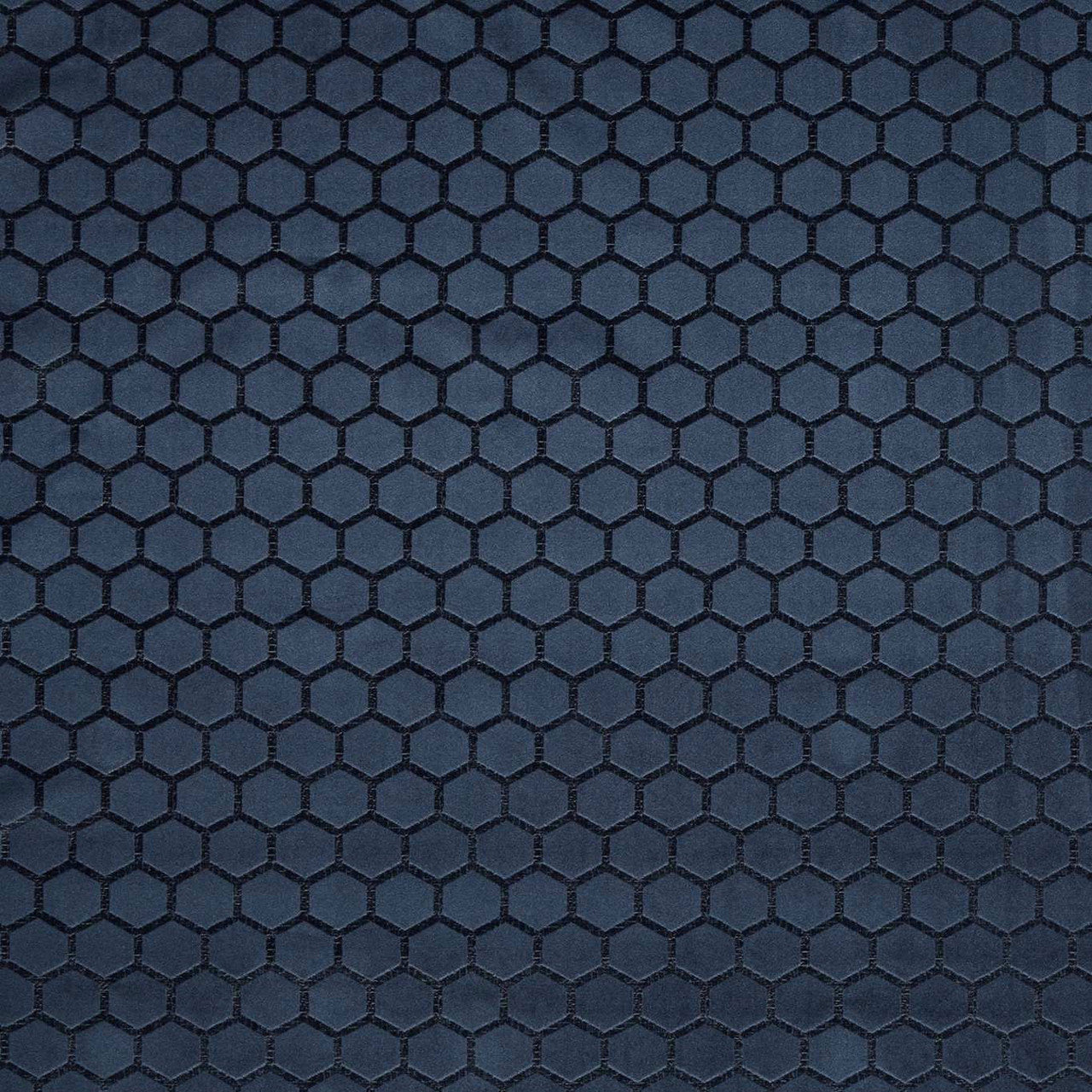 F1565/04 Hexa Illusion Midnight Fabric by Clarke and Clarke