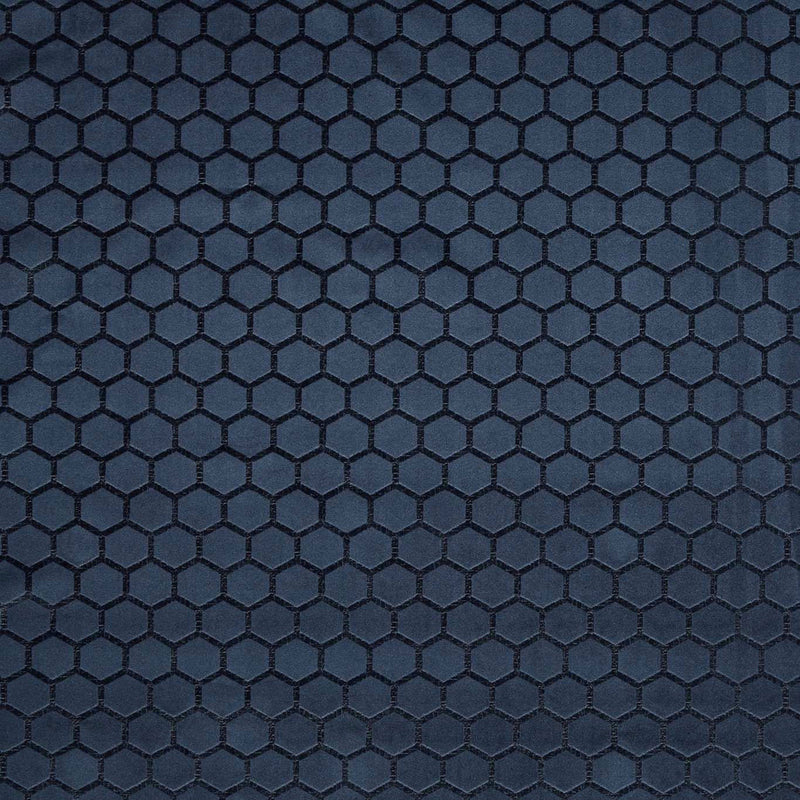 F1565/04 Hexa Illusion Midnight Fabric by Clarke and Clarke