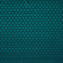 F1565/05 Hexa Illusion Peacock Fabric by Clarke and Clarke