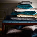 F1565/05 Hexa Illusion Peacock Fabric by Clarke and Clarke