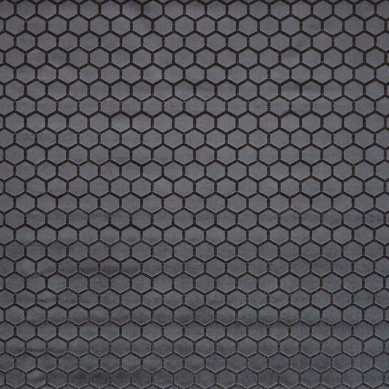 F1565/06 Hexa Illusion Smoke Fabric by Clarke and Clarke