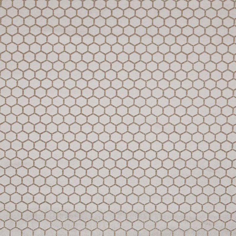 F1565/08 Hexa Illusion Taupe Fabric by Clarke and Clarke