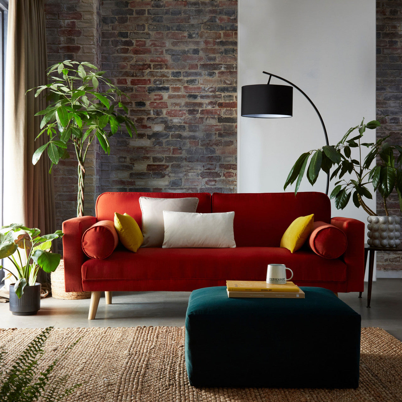 F1583/20 Riva Ruby Fabric by Clarke and Clarke