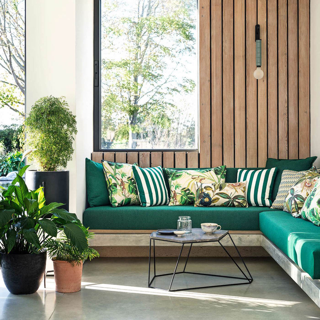 F1671/01 Monkey Business Outdoor Alfesco Indoor Outdoor Natural Fabric by Clarke & Clarke