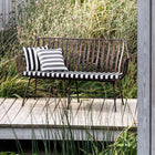 F1673/02 Sicily Outdoor Alfesco Indoor Outdoor Ebony Fabric by Clarke & Clarke
