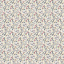 F1677/01 Golden Lily William Morris Designs Dove and Plum Fabric by Clarke & Clarke