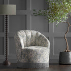 F1677/02 Golden Lily William Morris Designs Slate and Dove Fabric by Clarke & Clarke