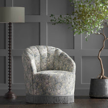 F1677/02 Golden Lily William Morris Designs Slate and Dove Fabric by Clarke & Clarke