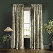 F1677/03 Golden Lily William Morris Designs Linen and Blush Fabric by Clarke & Clarke