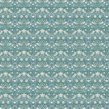 F1678/01 Strawberry Thief William Morris Designs Teal Fabric by Clarke & Clarke