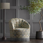 F1678/02 Strawberry Thief William Morris Designs Slate and Blush Fabric by Clarke & Clarke