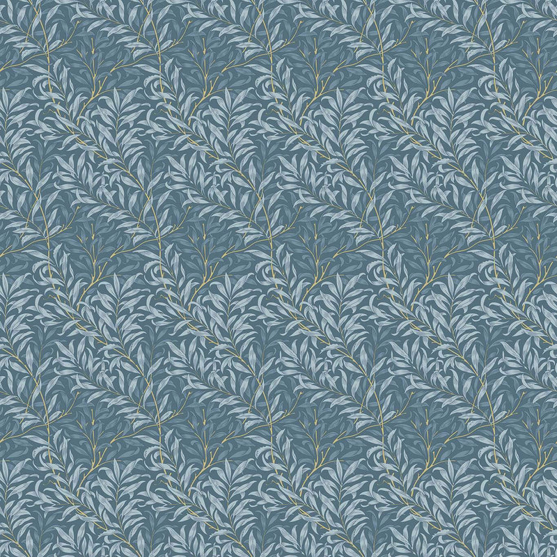 F1679/01 Willow Boughs William Morris Designs Denim Fabric by Clarke & Clarke
