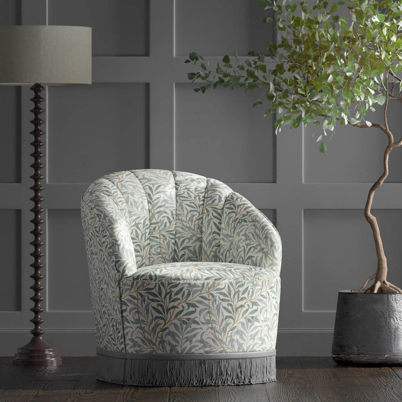 F1679/02 Willow Boughs William Morris Designs Mineral Fabric by Clarke & Clarke