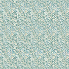F1679/05 Willow Boughs William Morris Designs Teal Fabric by Clarke & Clarke