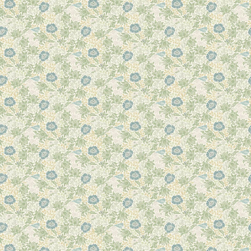 F1680/02 Mallow William Morris Designs Apple and Linen Fabric by Clarke & Clarke