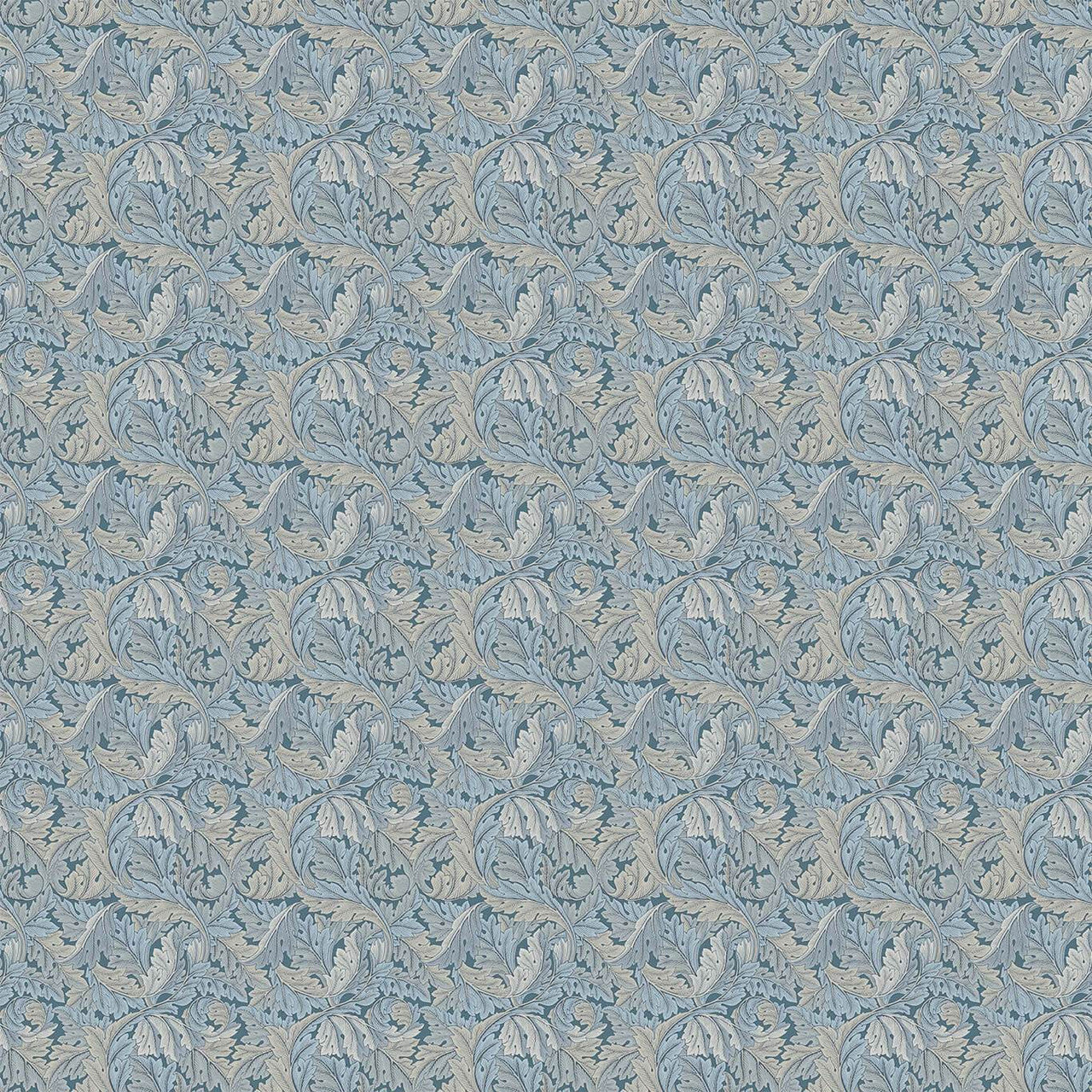 F1681/01 Acanthus William Morris Designs Denim Fabric by Clarke & Clarke