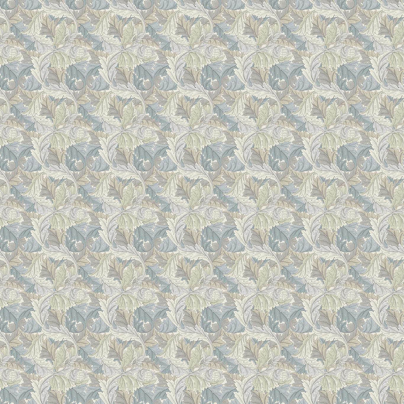 F1681/03 Acanthus William Morris Designs Slate and Dove Fabric by Clarke & Clarke