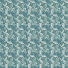 F1681/04 Acanthus William Morris Designs Teal Fabric by Clarke & Clarke