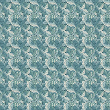 F1681/04 Acanthus William Morris Designs Teal Fabric by Clarke & Clarke