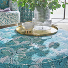 F1681/04 Acanthus William Morris Designs Teal Fabric by Clarke & Clarke