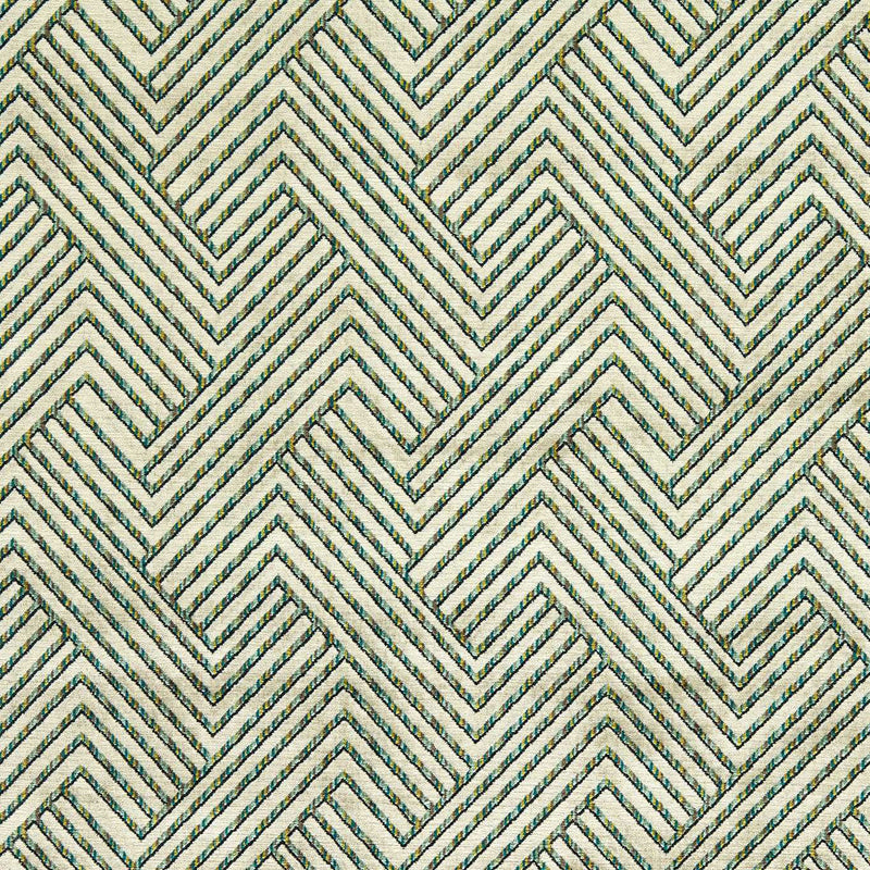 F1684/04 Grassetto Urban Peacock Fabric by Clarke & Clarke