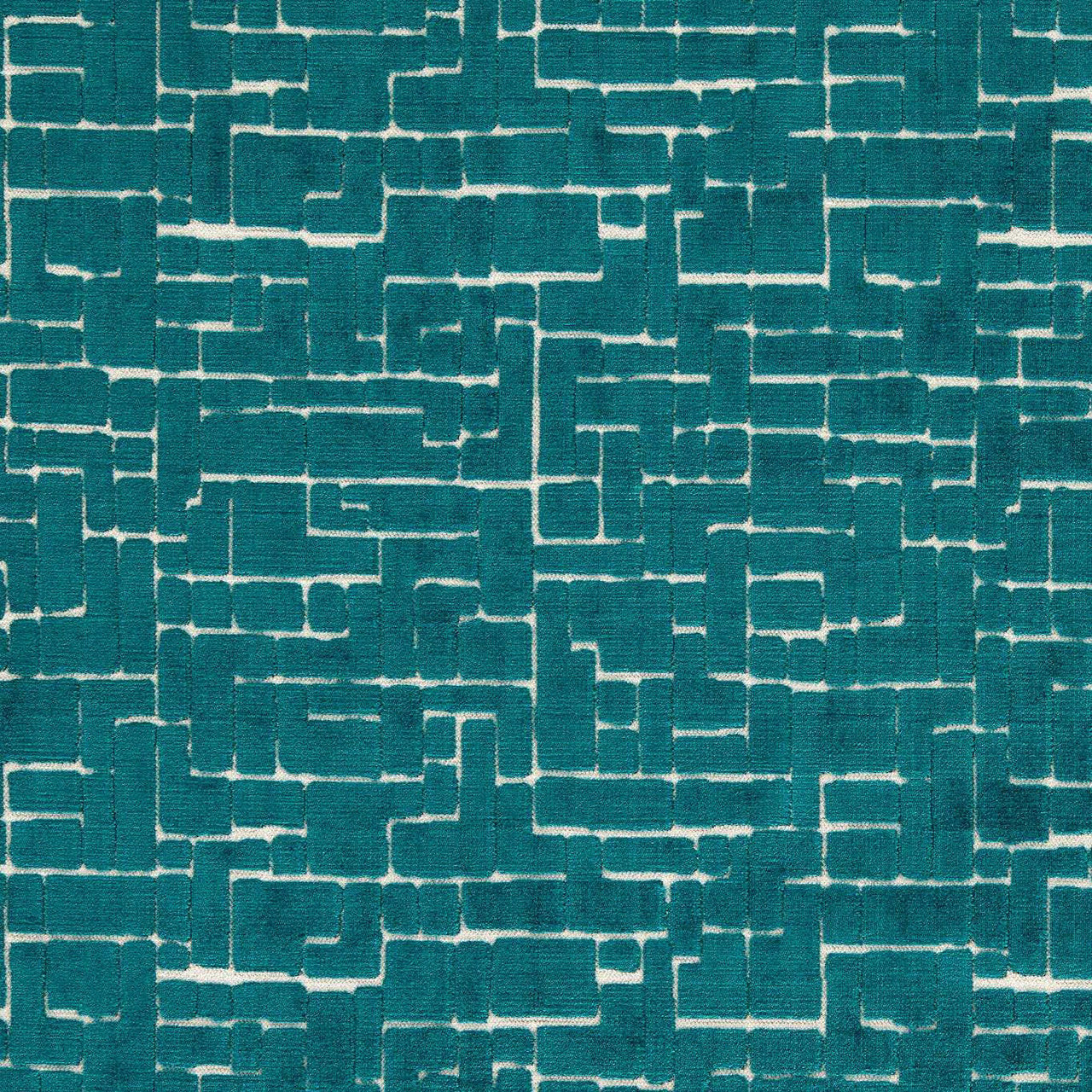 F1685/05 Kupka Urban Peacock Fabric by Clarke & Clarke