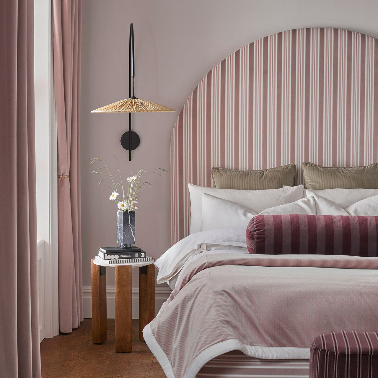 F1688/02 Ashdown Whitworth Blush Fabric by Clarke & Clarke