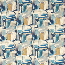 F1694/02 Figura Vivido Denim / Linen Fabric by Clarke & Clarke