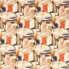 F1694/04 Figura Vivido Midnight / Spice Fabric by Clarke & Clarke