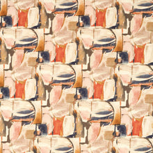 F1694/04 Figura Vivido Midnight / Spice Fabric by Clarke & Clarke