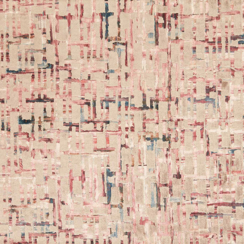 F1697/01 Quadrata Vivido Blush / Natural Fabric by Clarke & Clarke