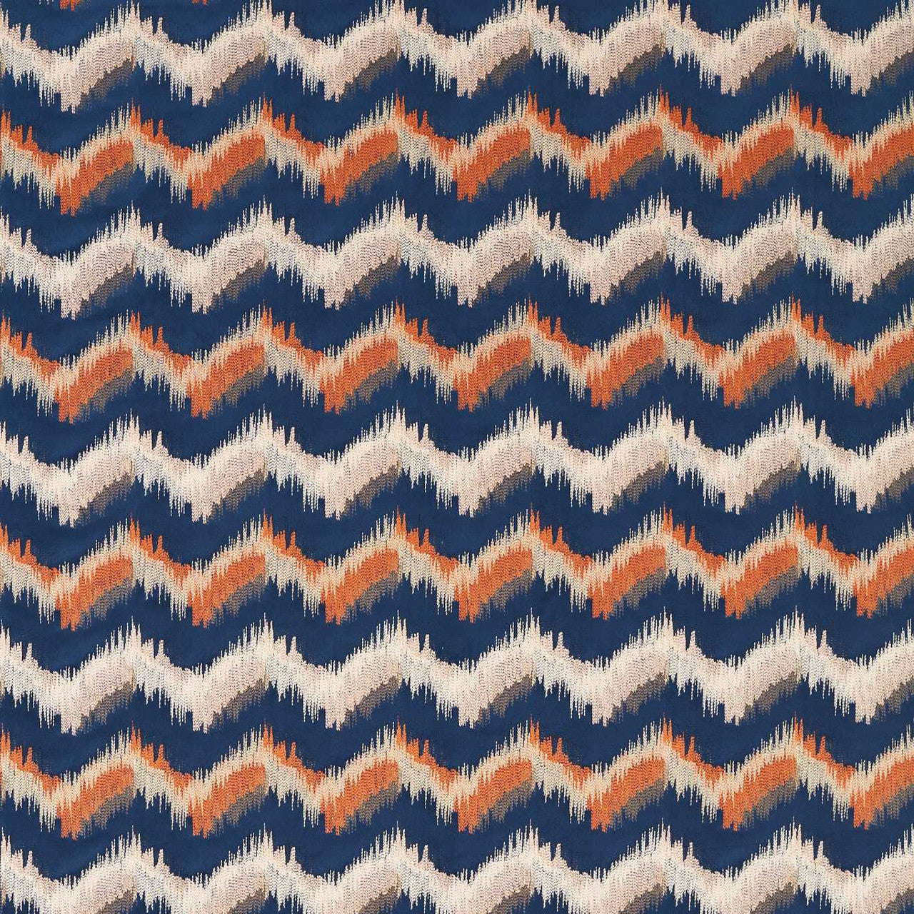 F1698/03 Sagoma Vivido Midnight / Spice Fabric by Clarke & Clarke