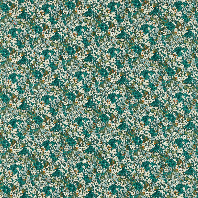 F1700/05 Ennerdale Studio G Northwood Teal Fabric by Clarke & Clarke