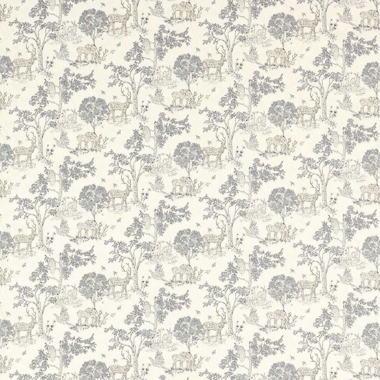 F1702/01 Rivington Studio G Northwood Ink Fabric by Clarke & Clarke