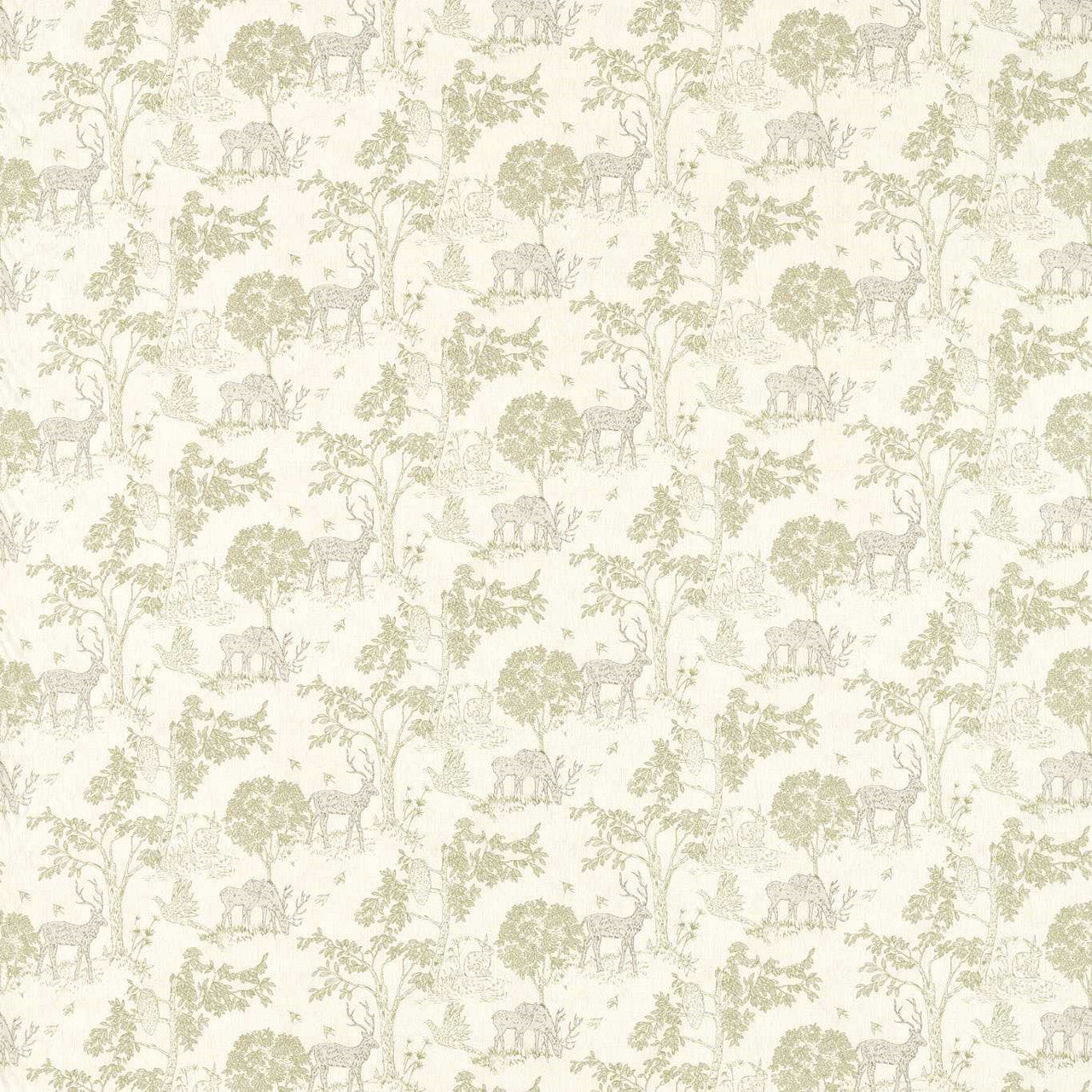 F1702/02 Rivington Studio G Northwood Sage Fabric by Clarke & Clarke