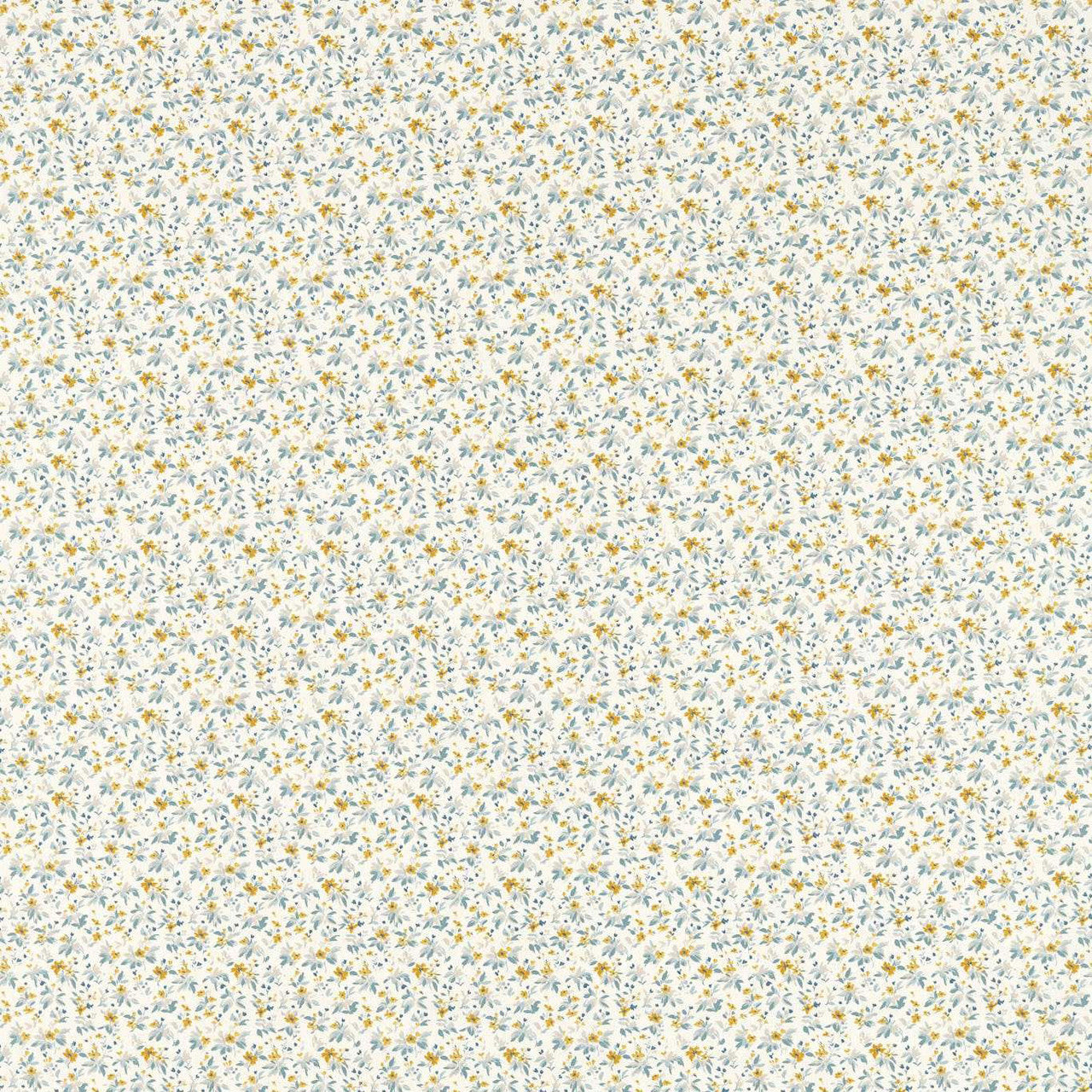 F1704/02 Thetford Studio G Northwood Saffron / Ink Fabric by Clarke & Clarke