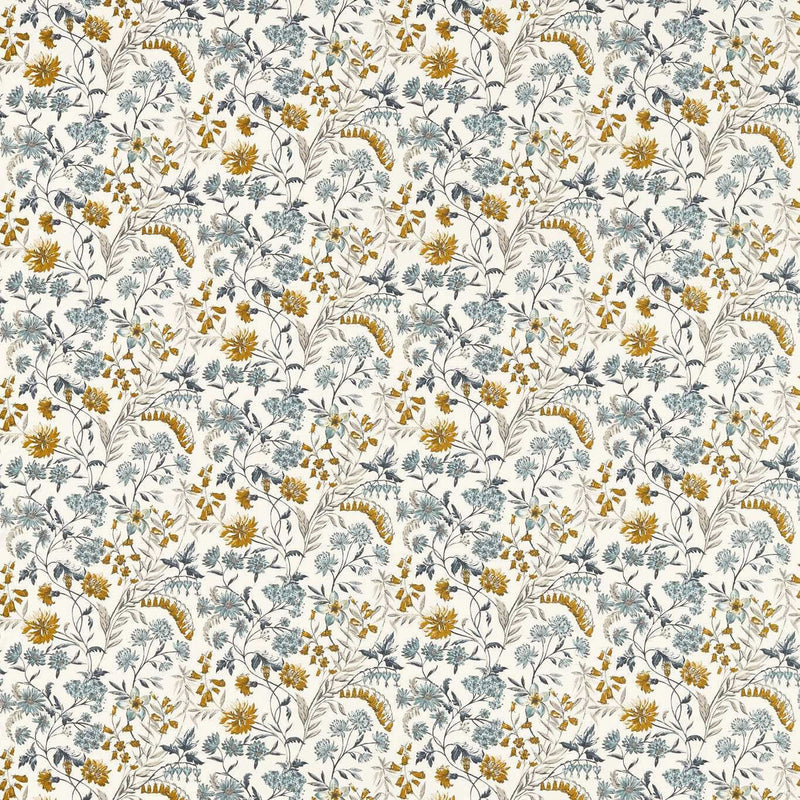 F1705/03 Whinfell Studio G Northwood Saffron / Mineral Fabric by Clarke & Clarke