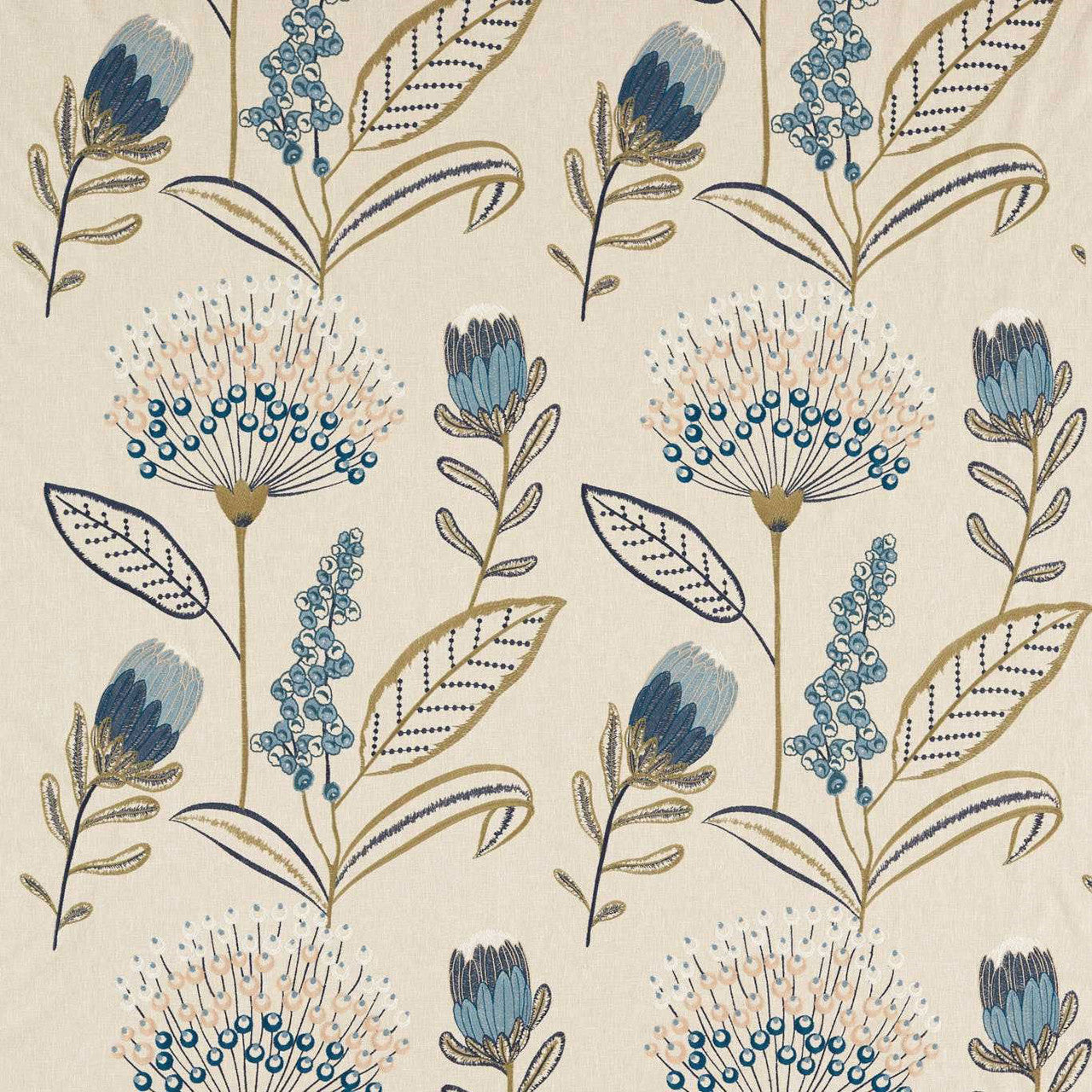 F1715/01 Protini Breegan Jane Denim Clarke & Clarke Fabric
