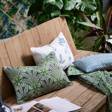 F1734/01 Attingham Secret Garden Cobalt/Green Clarke & Clarke Fabric