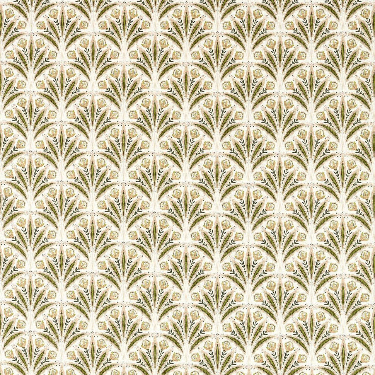 F1734/04 Attingham Secret Garden Sage/Blush Clarke & Clarke Fabric