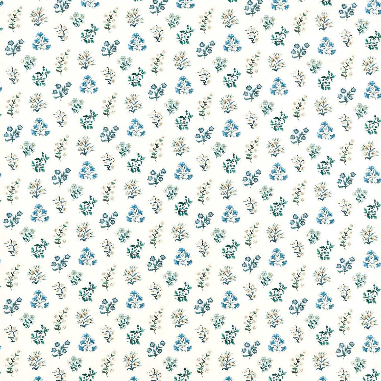 F1736/03 Leiden Secret Garden Denim Clarke & Clarke Fabric