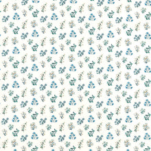 F1736/03 Leiden Secret Garden Denim Clarke & Clarke Fabric