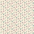 Leiden Secret Garden Teal/Berry Clarke & Clarke Fabric