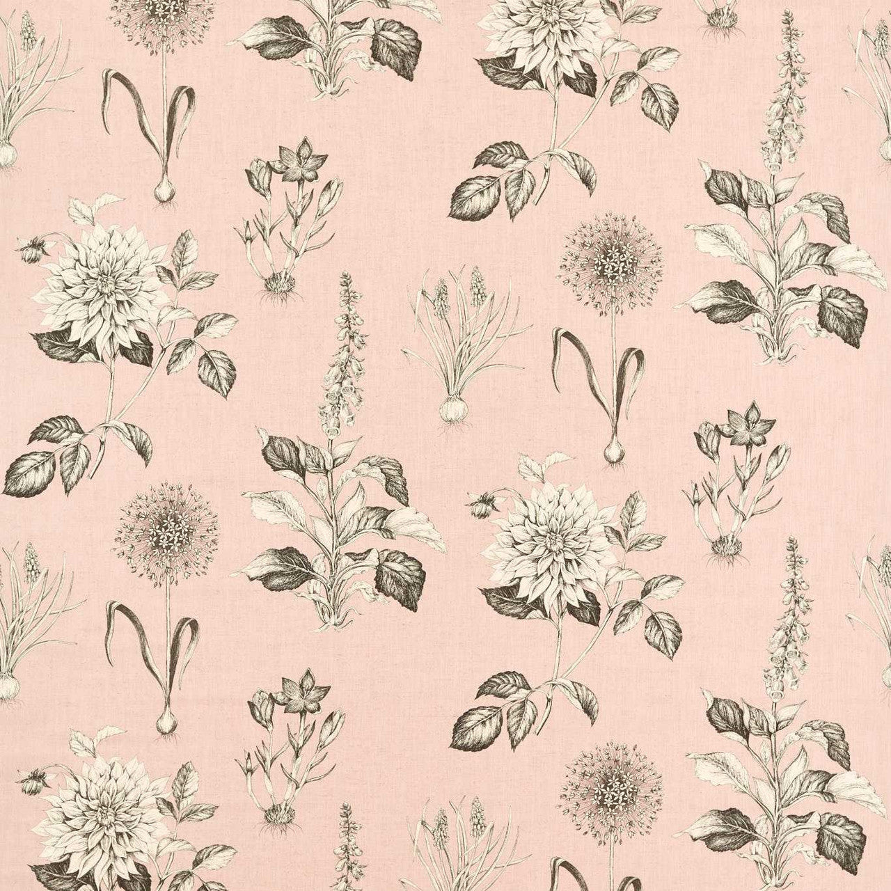 F1738/01 Roseraie Secret Garden Blush Clarke & Clarke Fabric