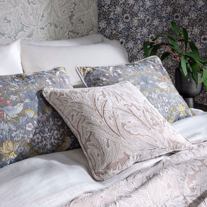 F1741/01 Acanthus Weave William Morris Weaves Blush Fabric by Clarke & Clarke